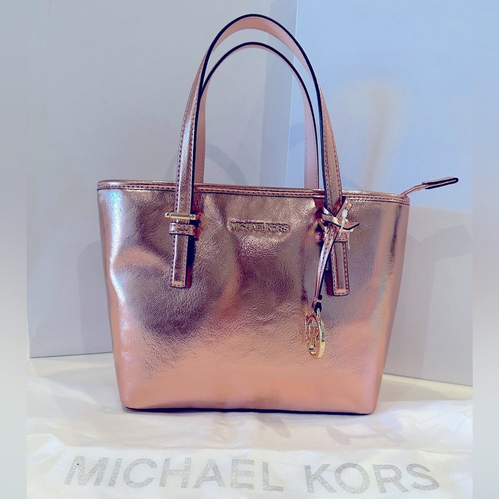 !!! SOLD!!!NWT MICHAEL KORS JET SET TOTE/crossbody & DUSTY - Picture 1 of 11